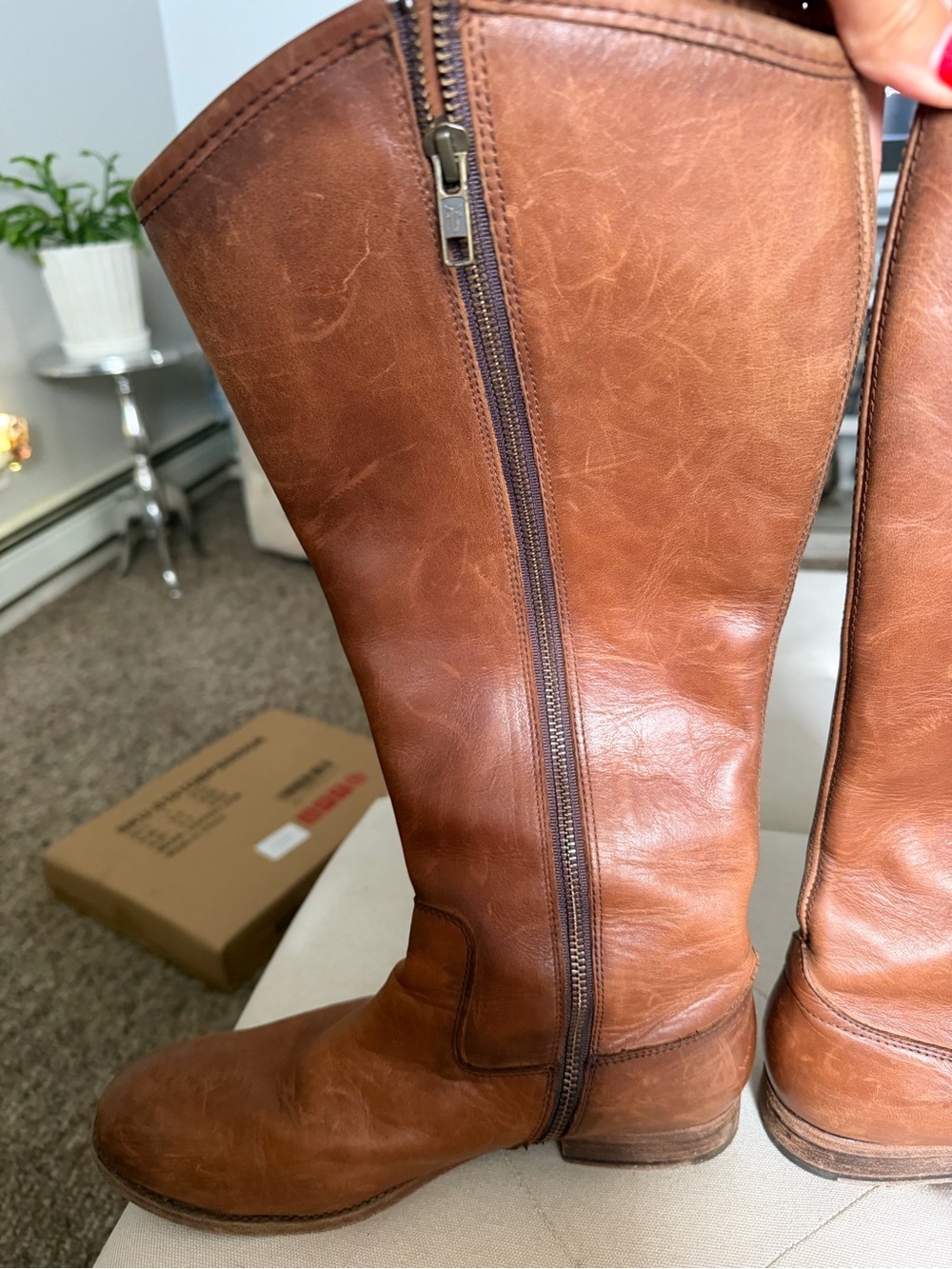 Frye Melissa Tall Inside Zip Boot - Picture 3 of 8